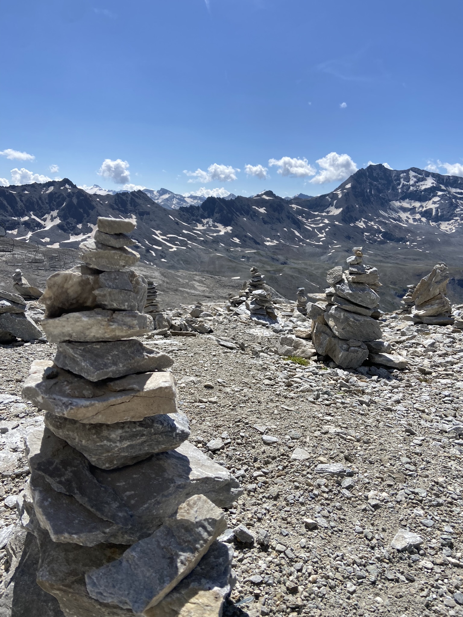 Close up pile de cailloux